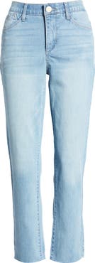 Wit & Wisdom 'Ab'Solution High Waist Raw Hem Skinny Crop Jeans