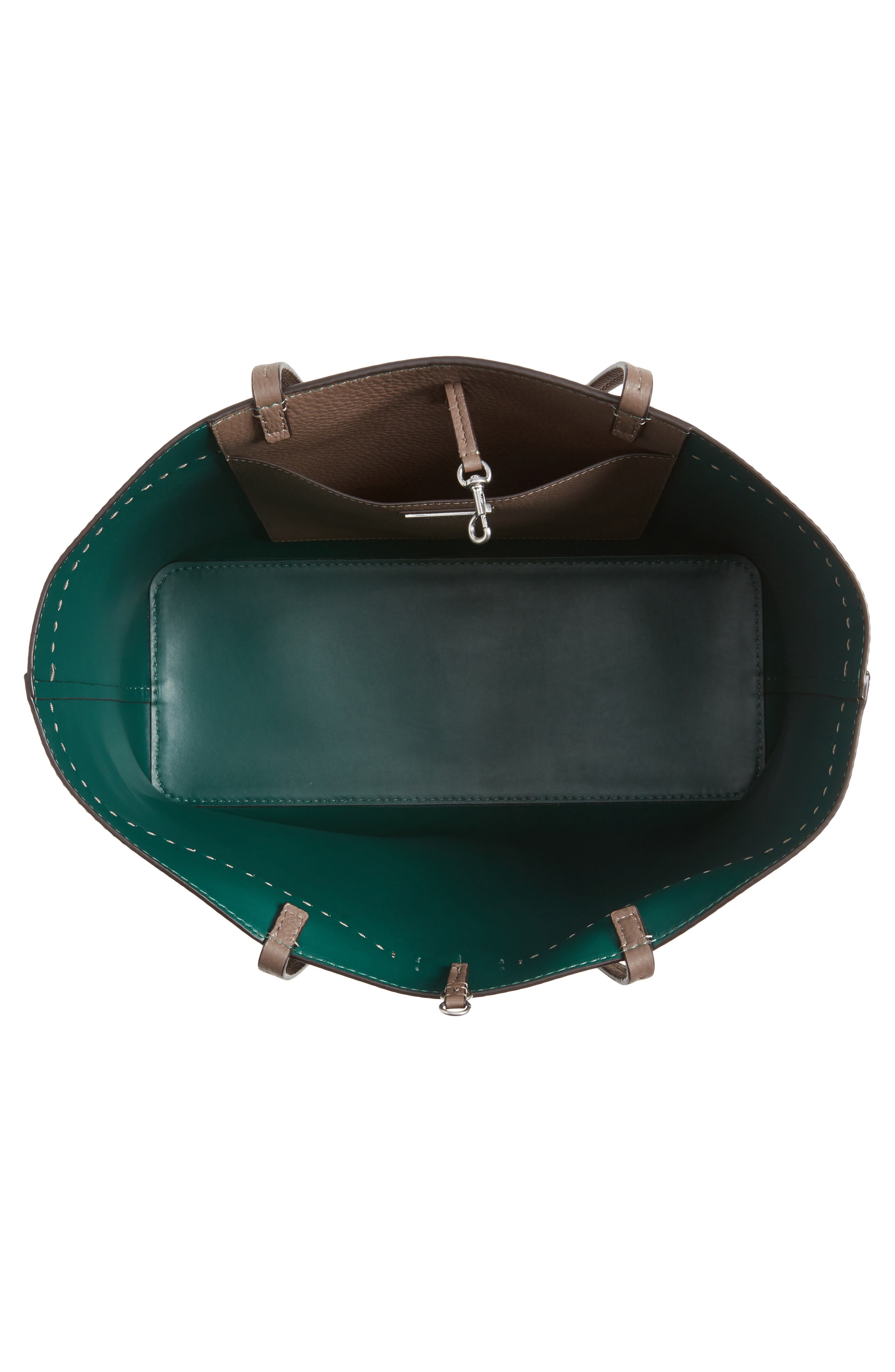 McGraw Leather Laptop Tote, Alternate, color, SILVER MAPLE/ MALACHITE