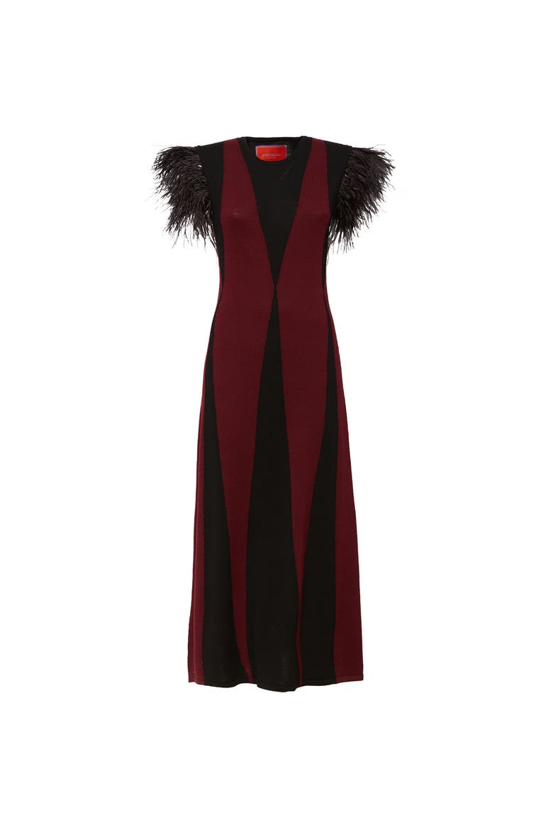Harlequin Sleeveless Dress Bordeux / Black, Alternate, color, Bordeux / Black