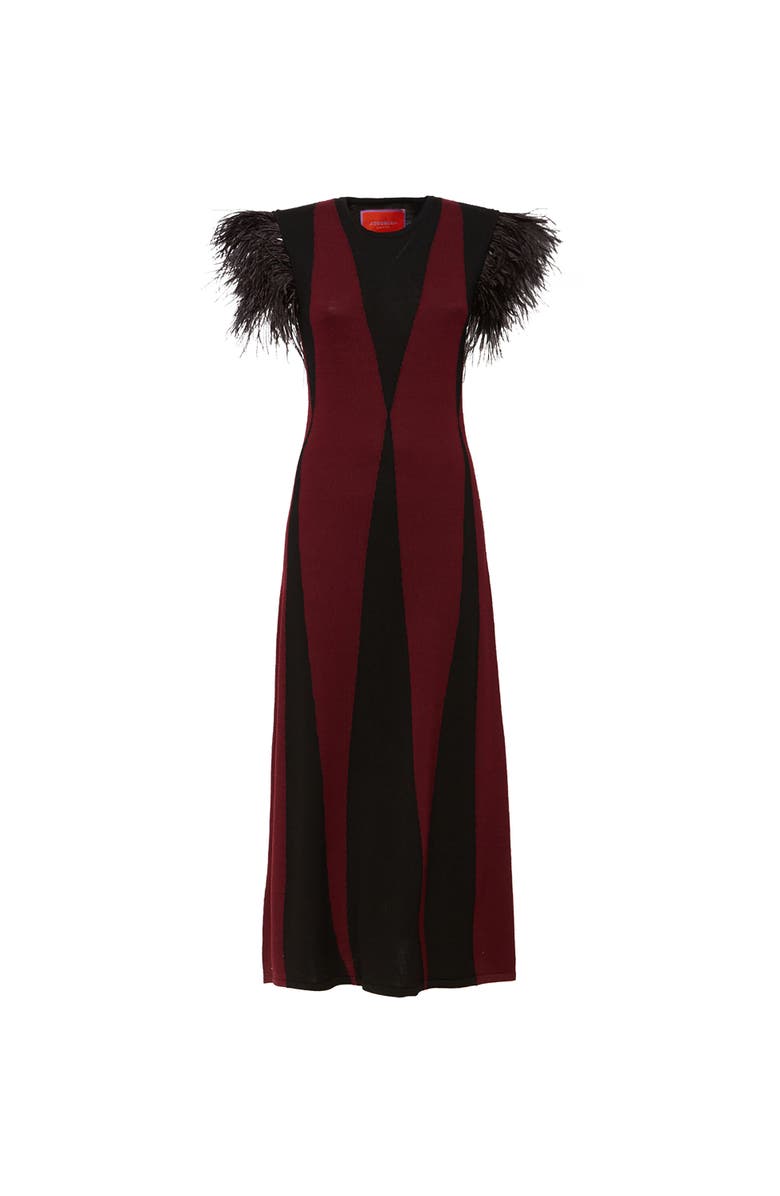 La DoubleJ Harlequin Sleeveless Dress Bordeux / Black, Alternate, color, Bordeux / Black
