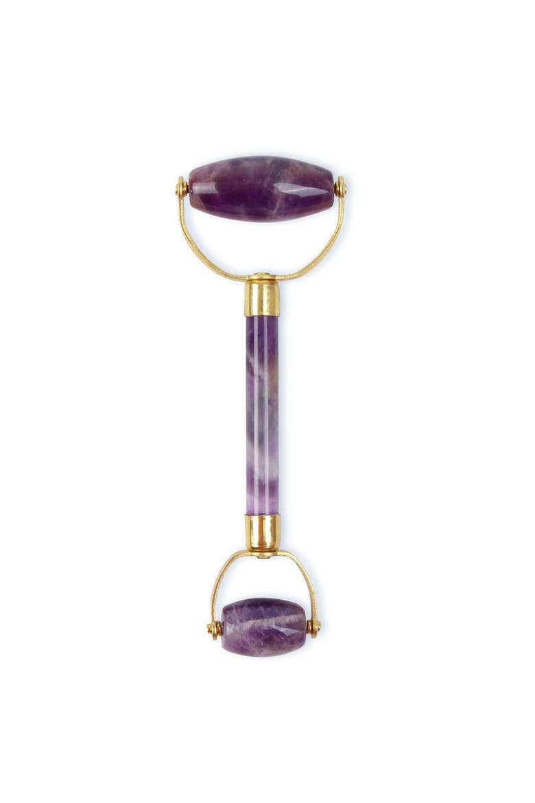 Premium Amethyst Facial Roller, Main, color, Purple