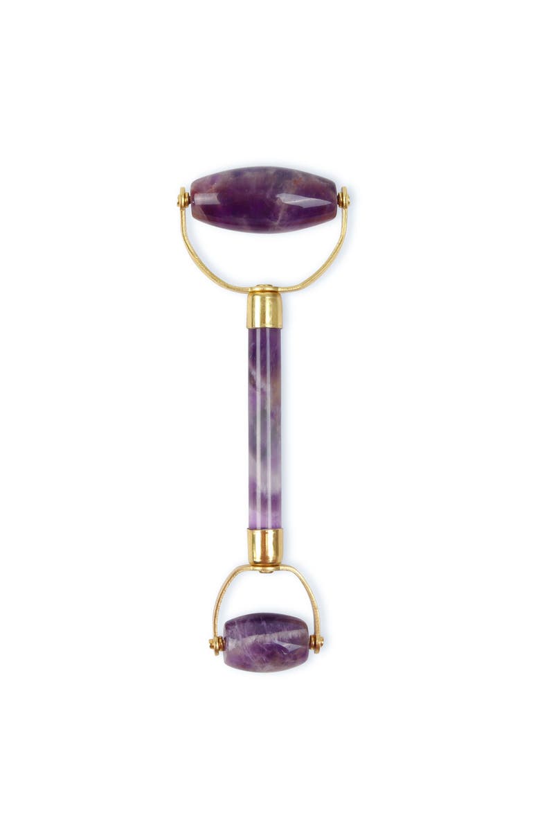 White Lotus Beauty Premium Amethyst Facial Roller, Main, color, Purple
