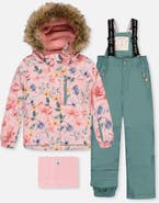 Deux par Deux Play Vintage Floral Jacket & Reinforced Pants Two Piece Snowsuit