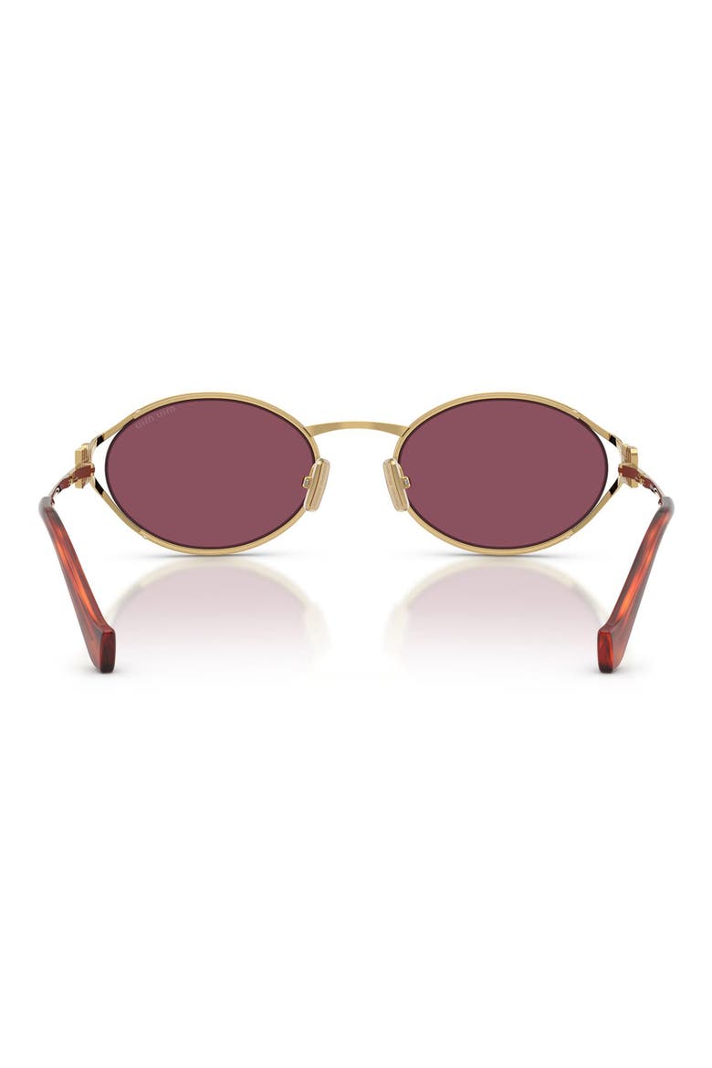 54mm Oval Sunglasses, Alternate, color, GOLD / BORDEAUX