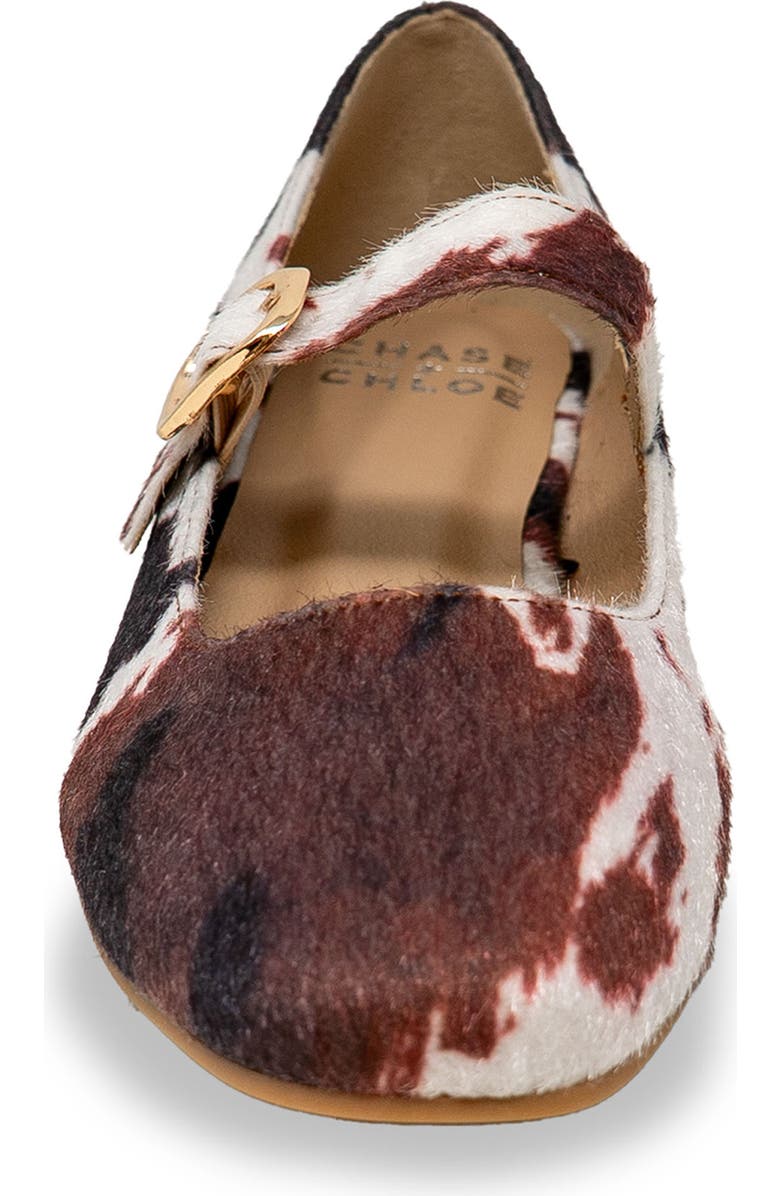 CHASE AND CHLOE Meli Faux Fur Mary Jane Flat, Alternate, color, Tan