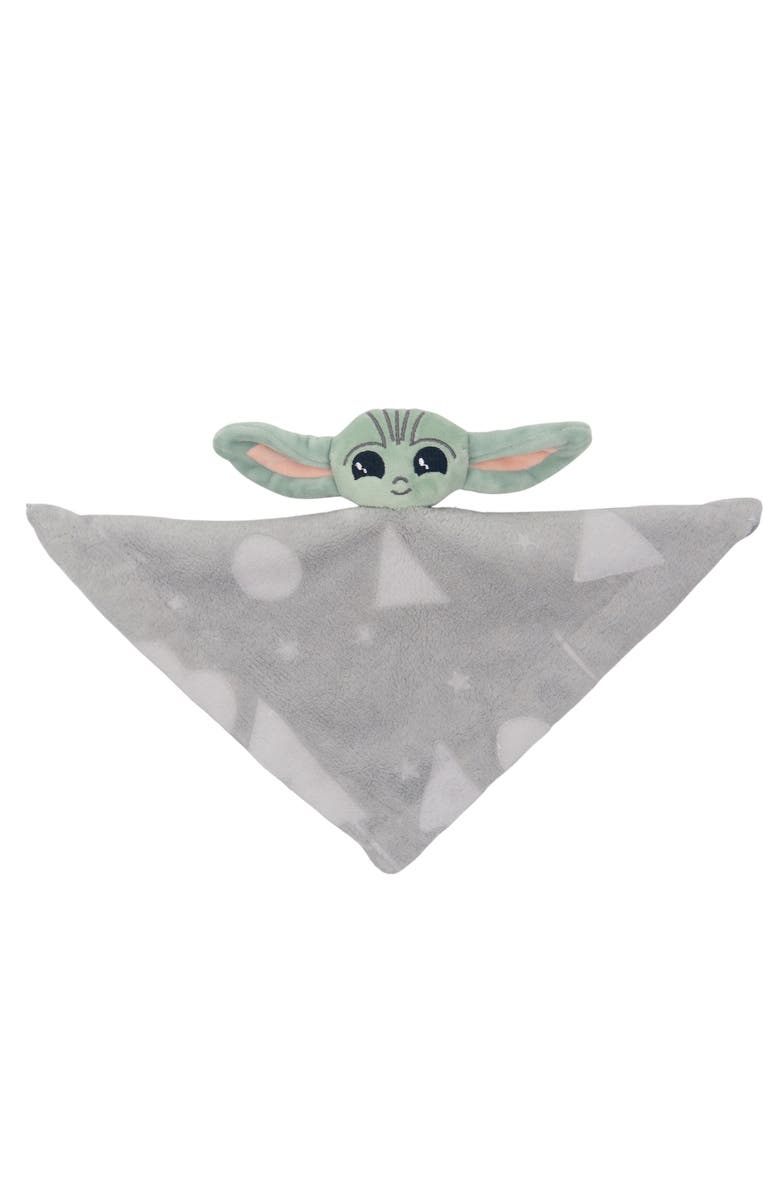 Lambs & Ivy Star Wars Baby Yoda/The Child Swaddle Blanket & Lovey Gift Set, Alternate, color, White