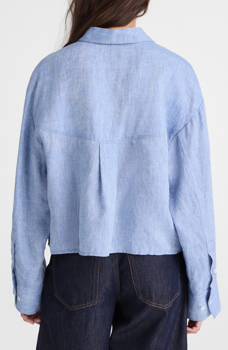 Madewell Alice Curved Yoke Shirt, Alternate, color, Sunfaded Blue