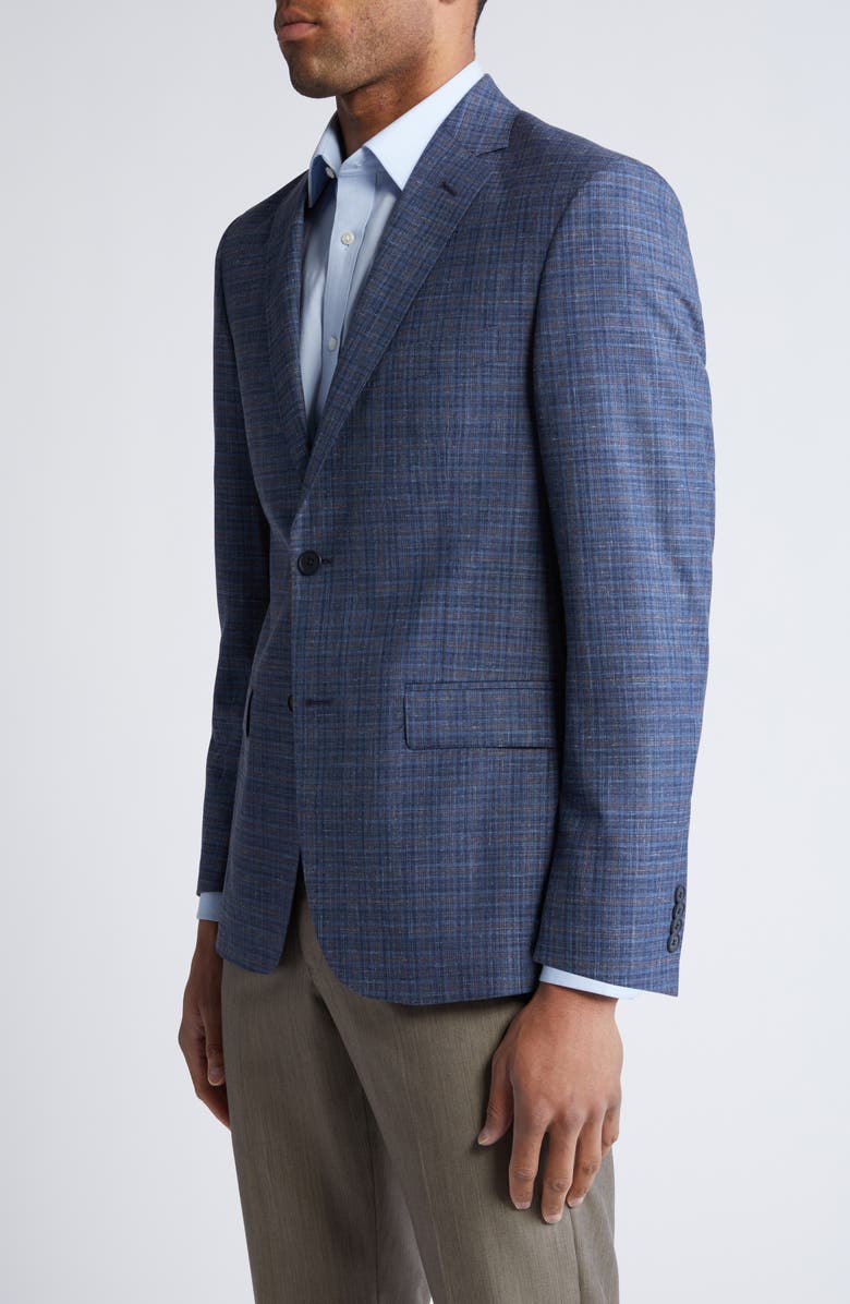 JB Britches Plaid Wool & Silk Blend Sport Coat, Alternate, color, 