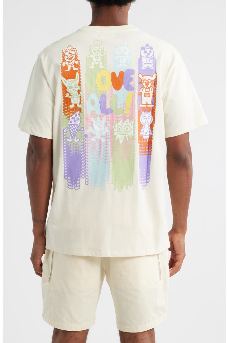 Love All Graphic T-Shirt, Alternate, color, CREAM