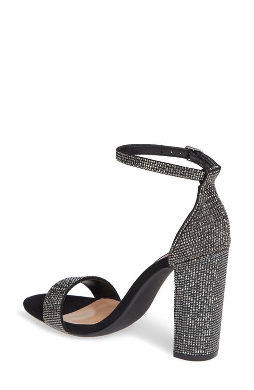 Steve Madden Carrson Ankle Strap Sandal In Black Crystal