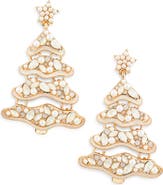 Leith Embellished Christmas Tree Drop Earrings