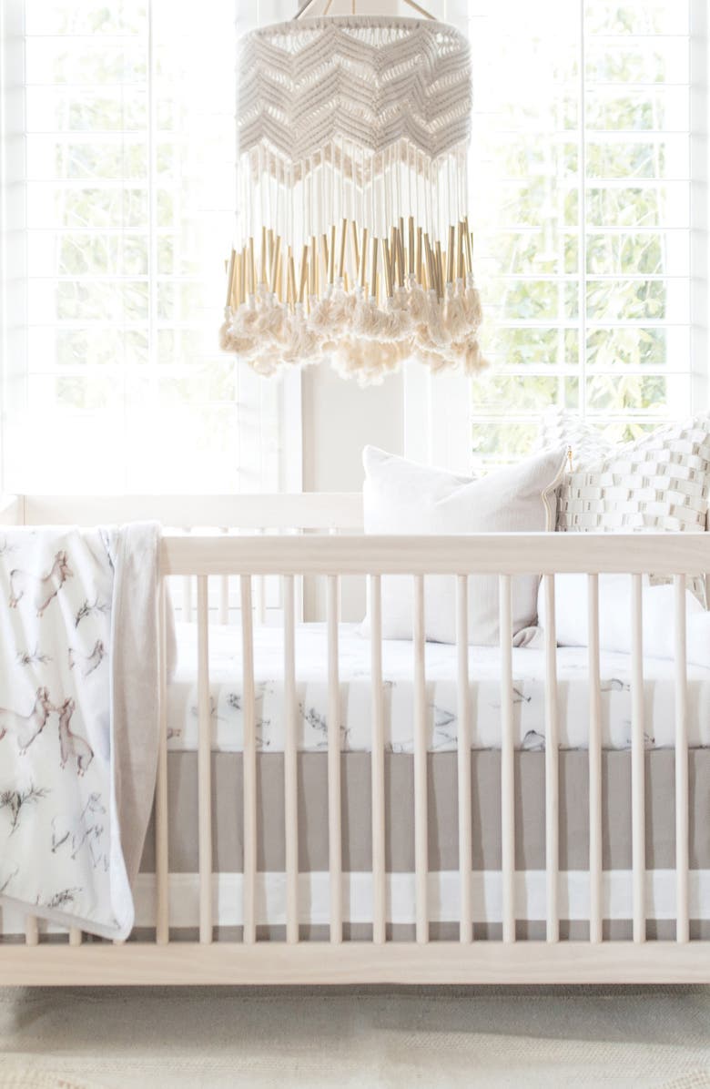 Oilo Llama Jersey Crib Sheet, Alternate, color, Llama