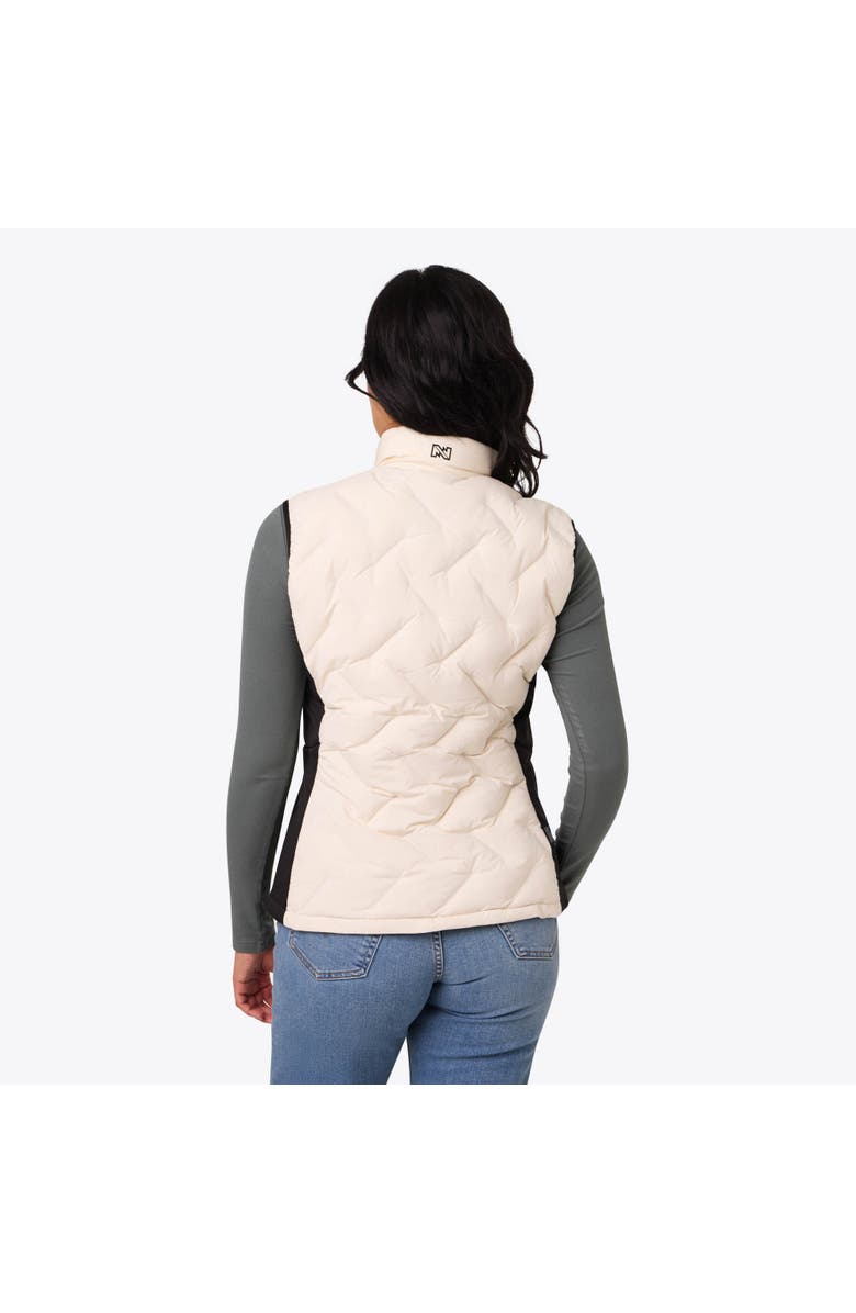 Mobile Warming Women's Natural Down Hybrid Heated Vest, Alternate, color, Black/Cream
