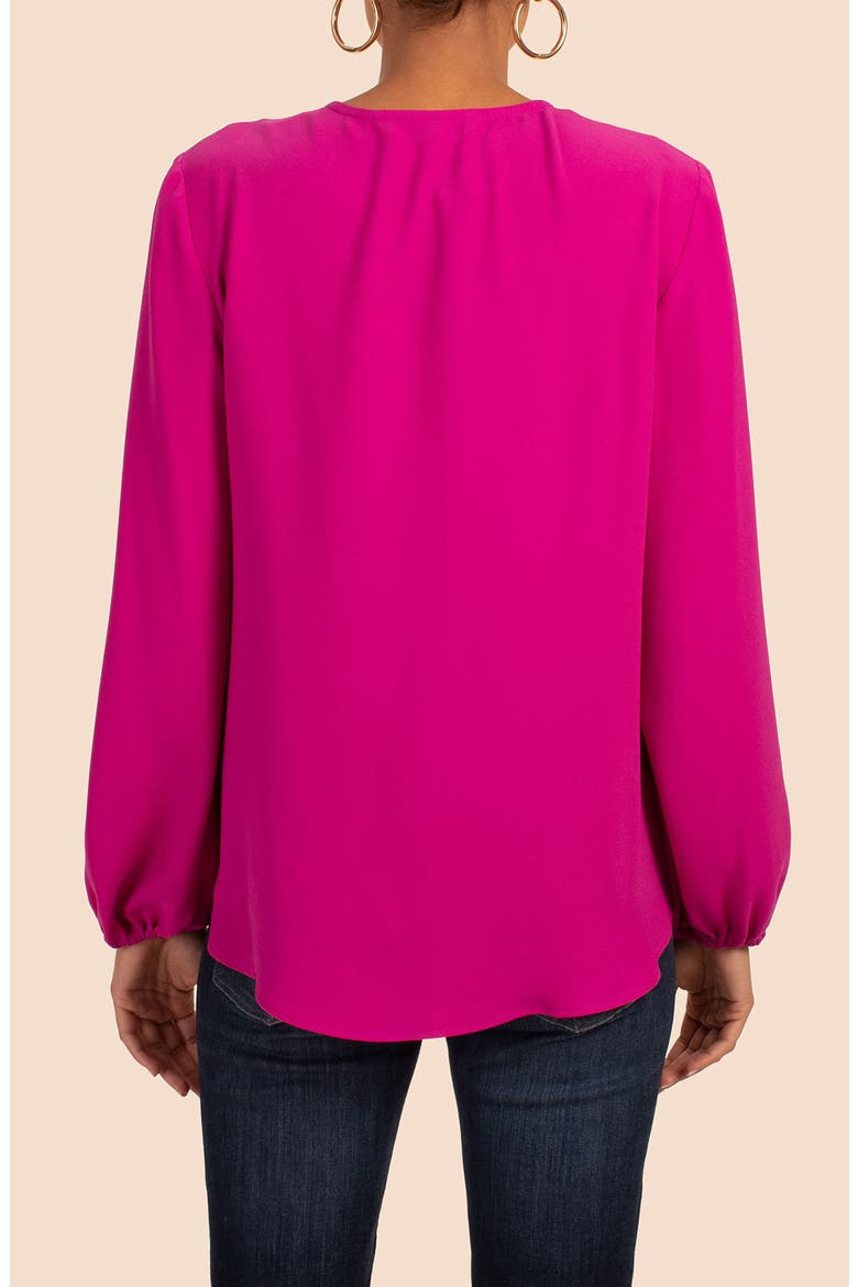 Bask Faux Wrap Top, Alternate, color, VIOLA