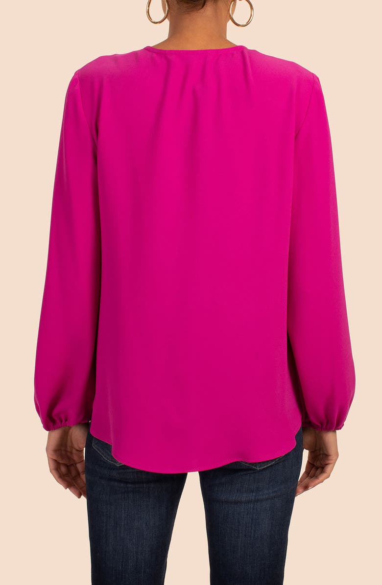 Trina Turk Bask Faux Wrap Top, Alternate, color, Viola