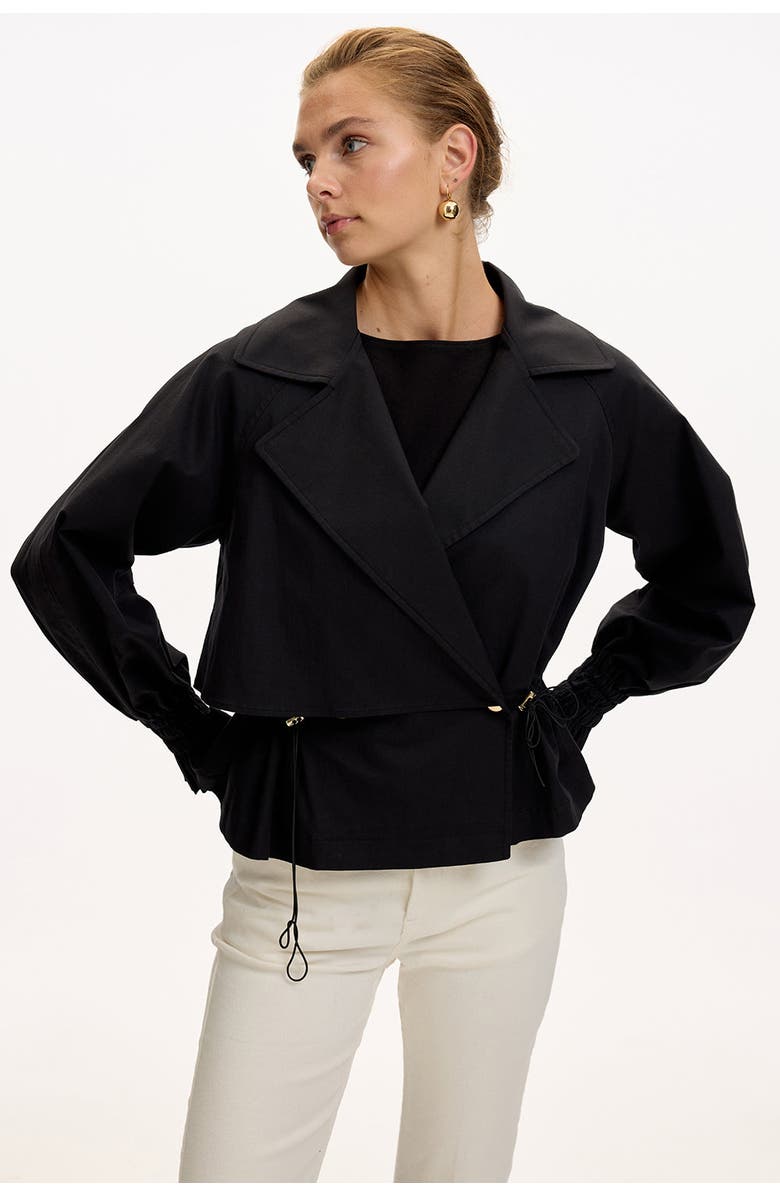 Exquise Yareli Collar Jacket, Main, color, Black