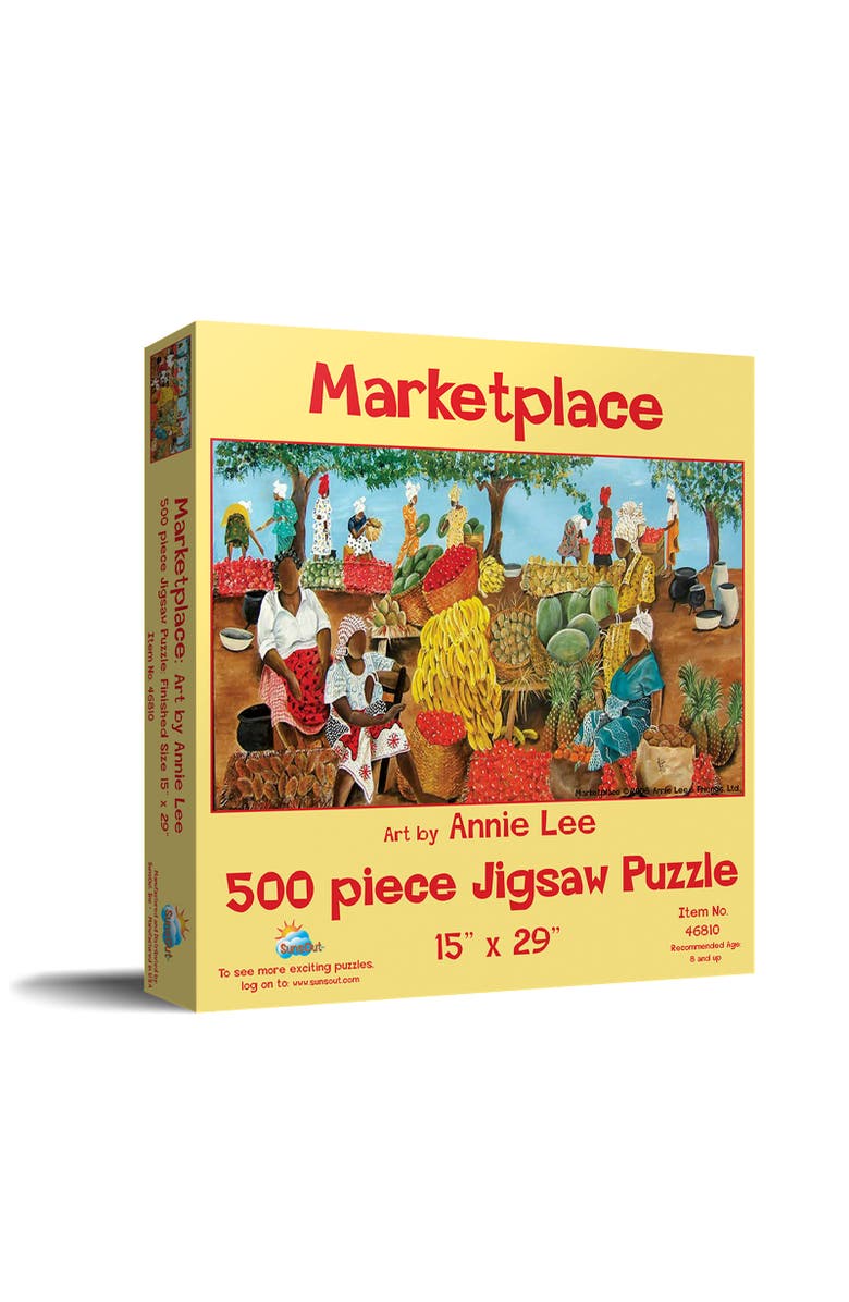 Sunsout Marketplace 500 piece Jigsaw Puzzle for Adults, Main, color, Multicolor
