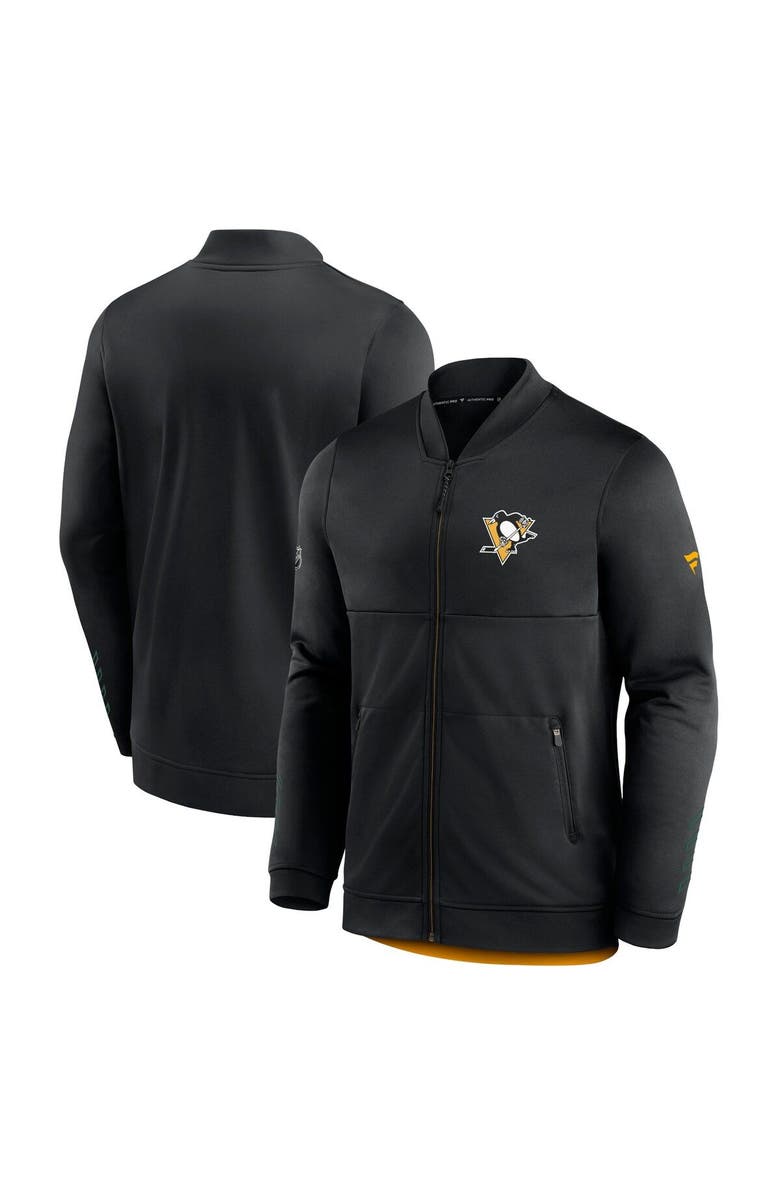 FANATICS Men's Fanatics Branded Black Pittsburgh Penguins Locker Room Full-Zip Jacket, Main, color, 