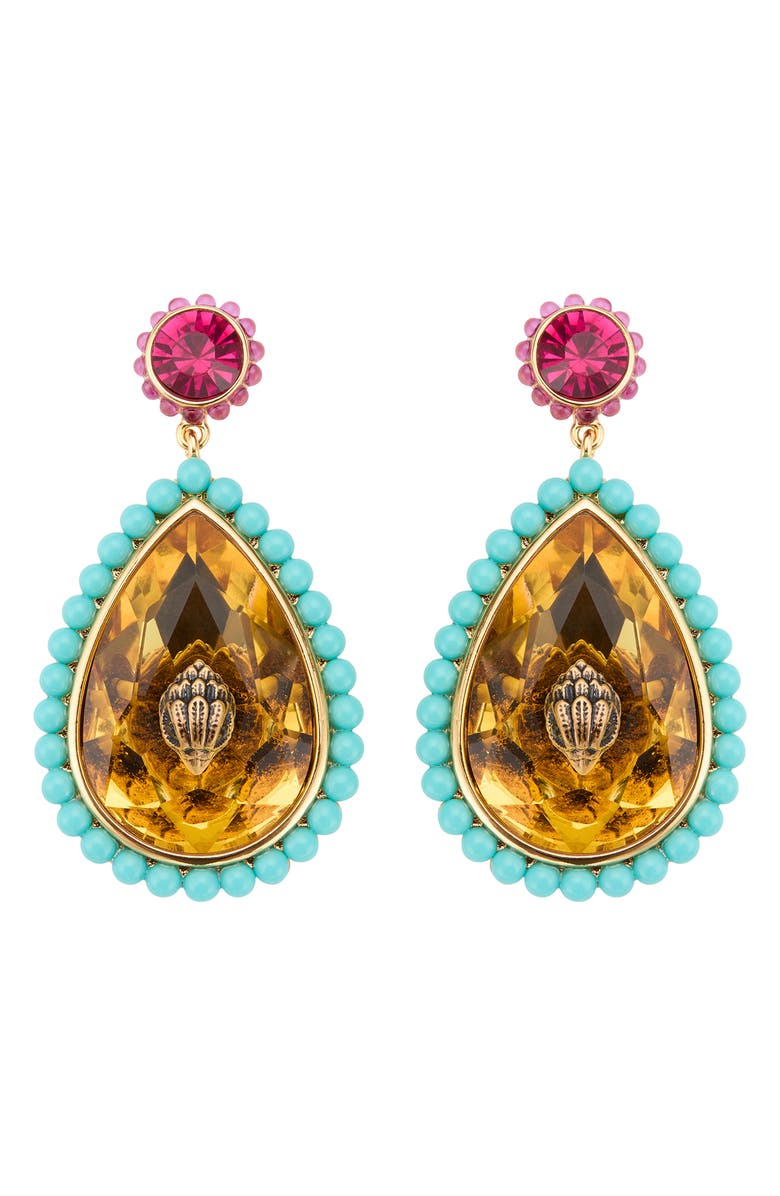 Kurt Geiger London Statement Drop Earrings, Main, color, Orange