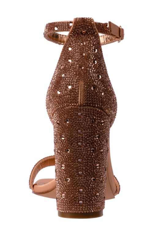 Lady Couture Dalia Crystal Embellished Ankle Strap Sandal In Gold