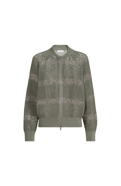 Cardigan with dazzling stripes