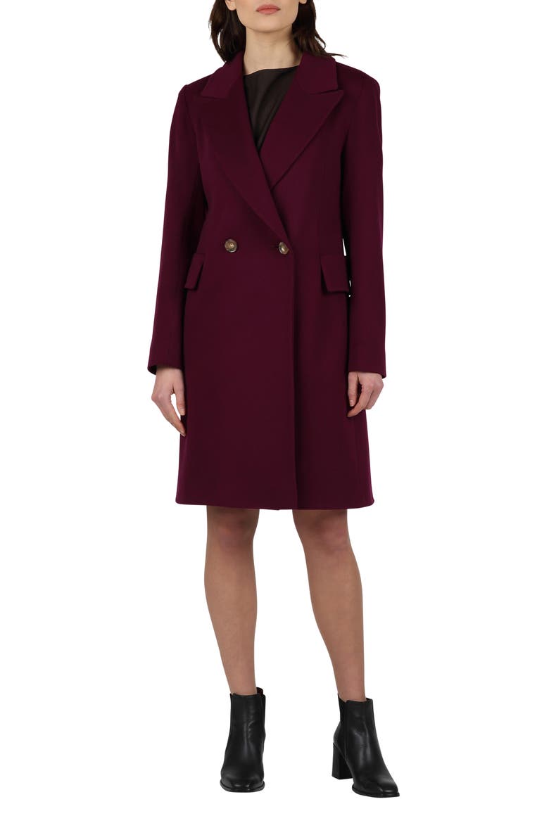Dax Double Breasted Wool Coat, Main, color, ORCHID