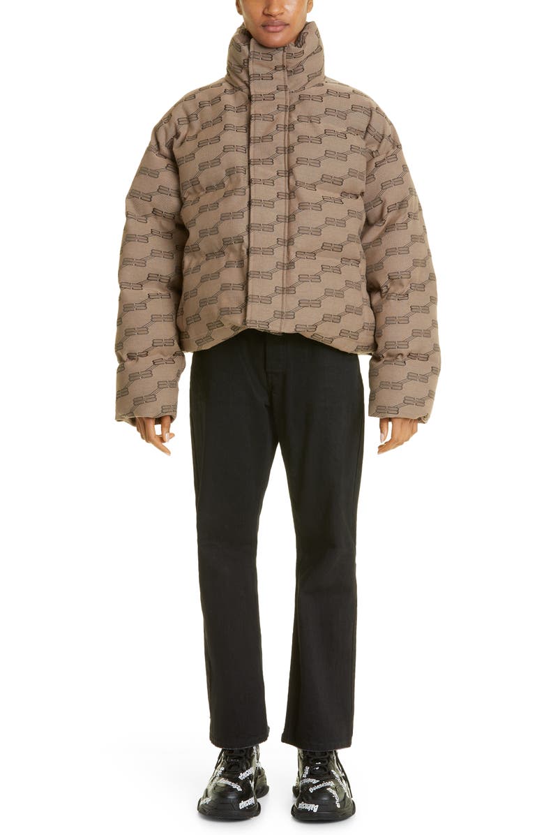 Balenciaga BB Monogram Puffer Coat, Alternate, color, 