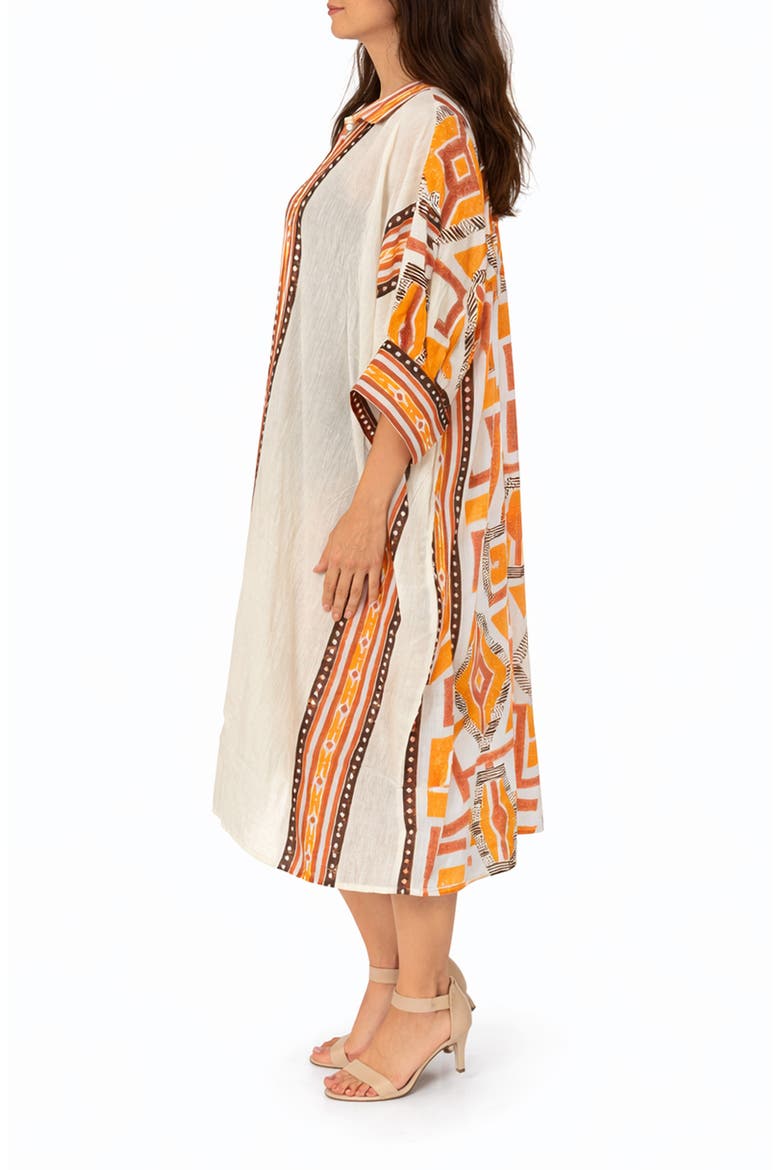 Long Cotton  Cover-Up, Alternate, color, WHITE