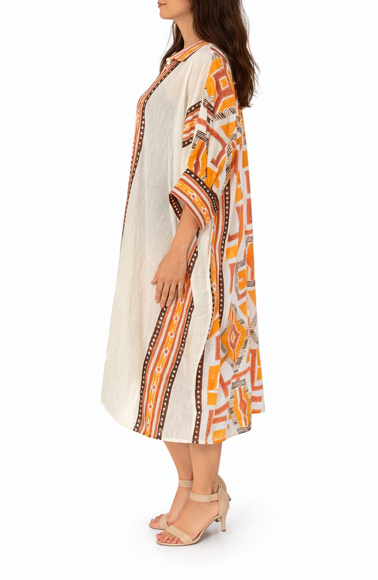 RANEES <p>Long Cotton  Cover-Up</p>, Alternate, color, White
