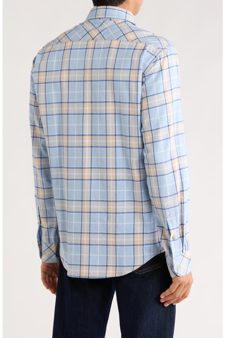 Simeon Yarn Dye Plaid Button-Up Shirt, Alternate, color, SKY