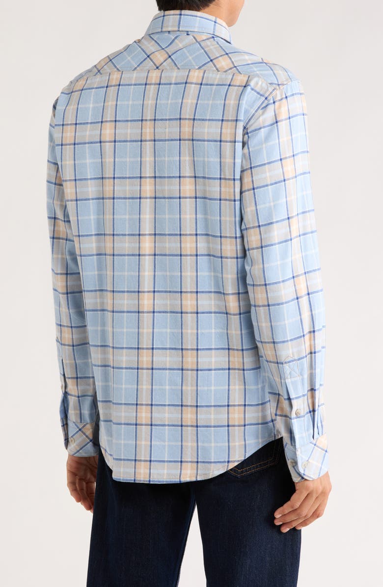 James Campbell Simeon Yarn Dye Plaid Button-Up Shirt, Alternate, color, Sky