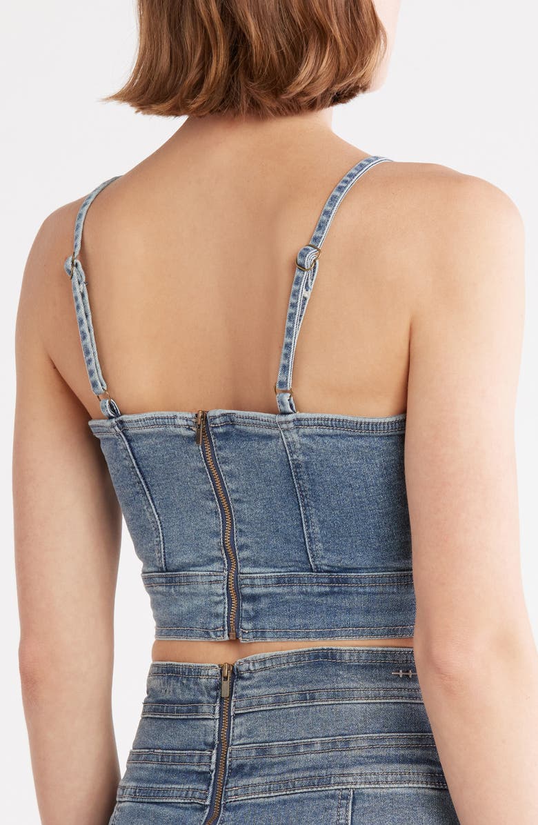 Habitual Spaghetti Strap Denim Crop Top, Alternate, color,