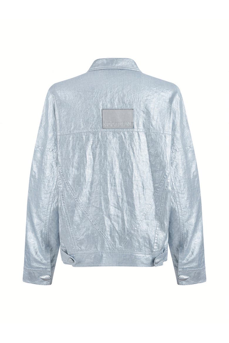 Metallic Shell Detailed Jacket, Alternate, color, Blue