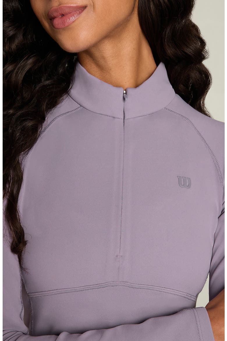 Advantage Performance Half Zip Top, Alternate, color, PURPLE ASH