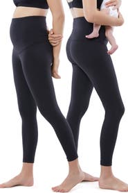 Ingrid & Isabel Set of 2 Postpartum Light Compression Leggings