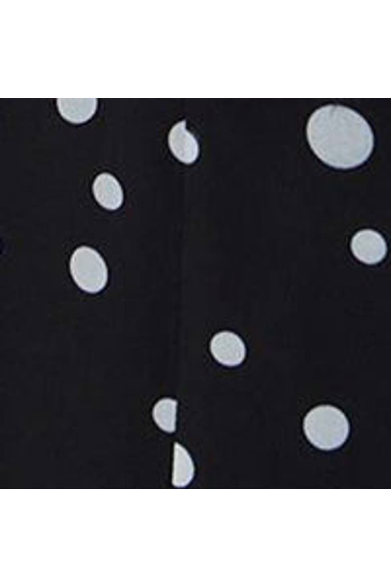 Margot Ruffle Neck Spot Print Maxi Dress, Alternate, color, Black