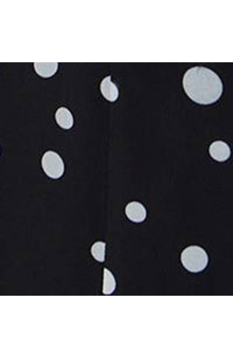 Lily and Lionel London Margot Ruffle Neck Spot Print Maxi Dress, Alternate, color, Black