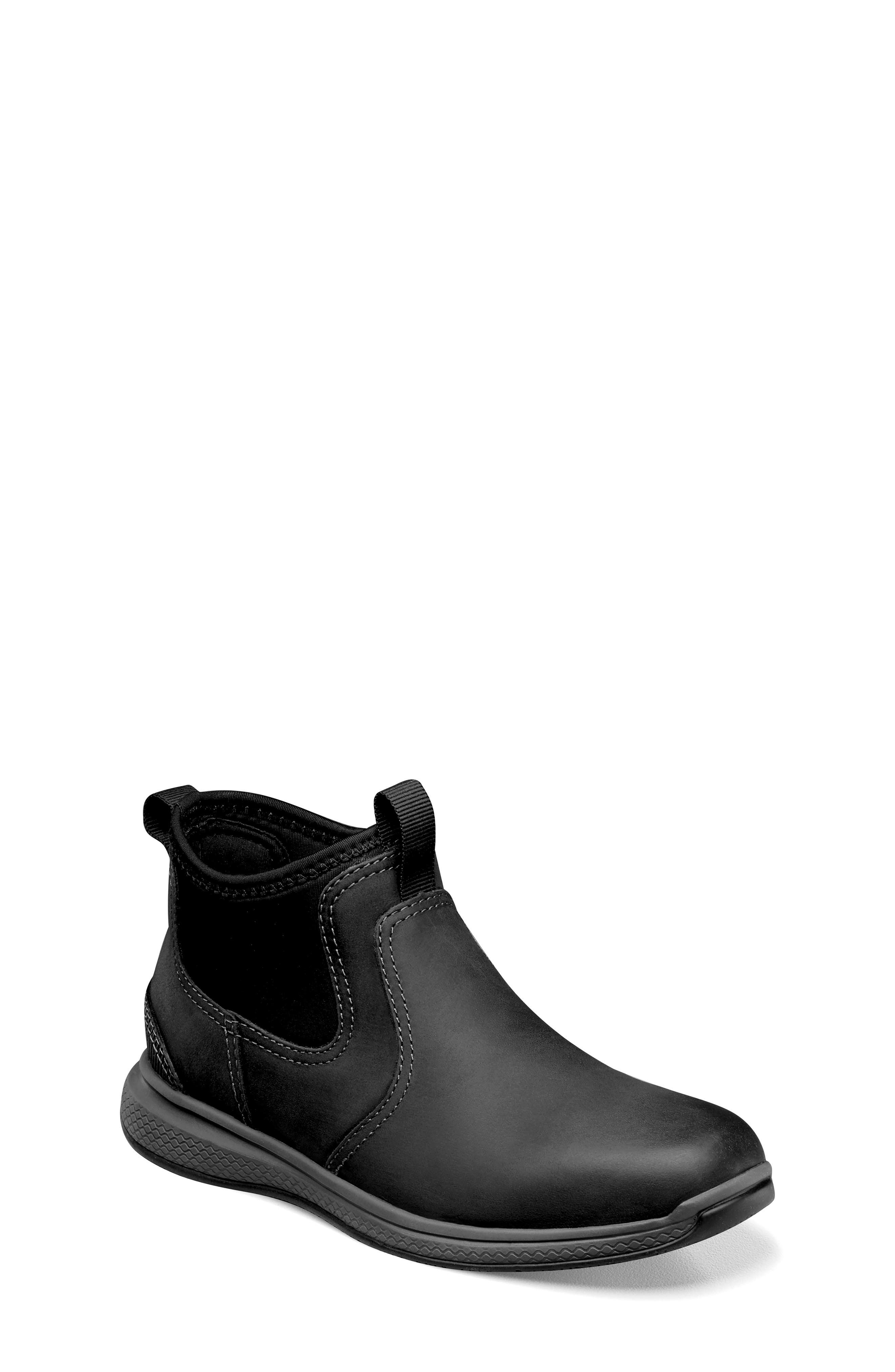 Kids' Great Lakes Waterproof Chelsea Boot, Main, color, BLACK CRAZY HORSE