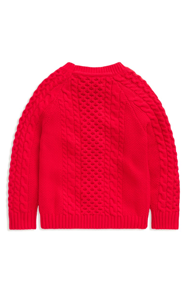 Mini Boden Kids' Heritage Cable Crewneck Sweater, Alternate, color, 