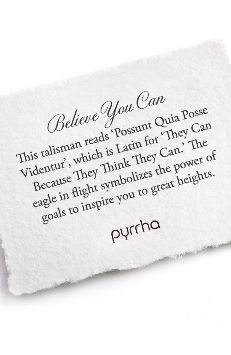 Pyrrha Believe You Can Talisman Pendant Sterling Silver Necklace, Alternate, color, 