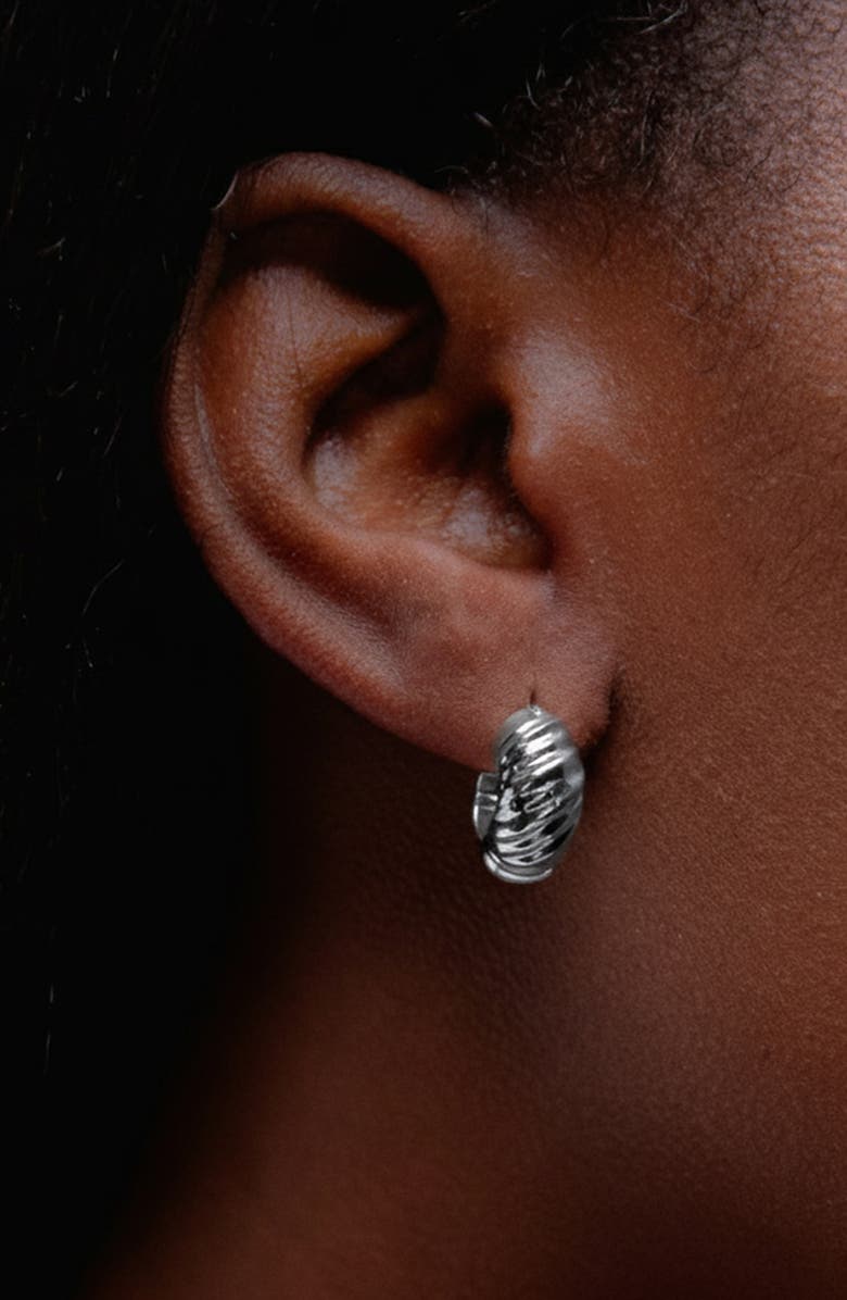 YOJ Kola Hoops in Silver, Alternate, color, Silver