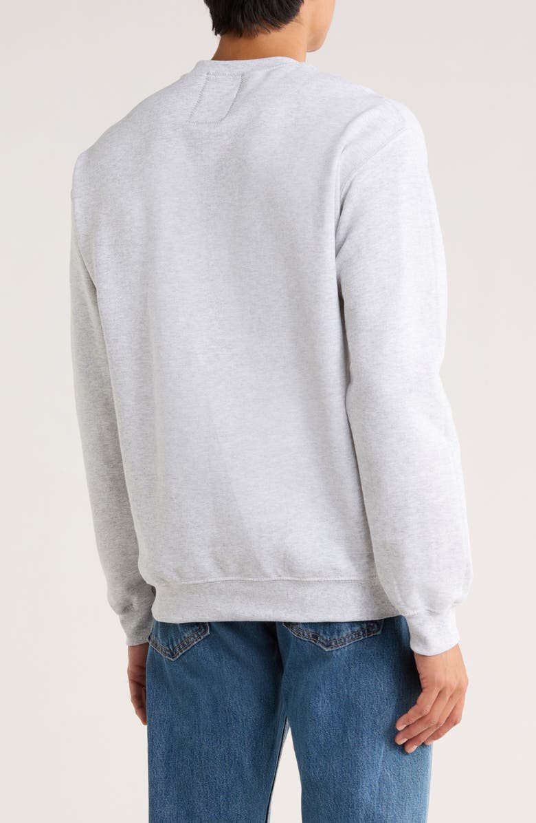 RIOT SOCIETY Beer Can Rose Embroidered Fleece Sweatshirt, Alternate, color, Grey