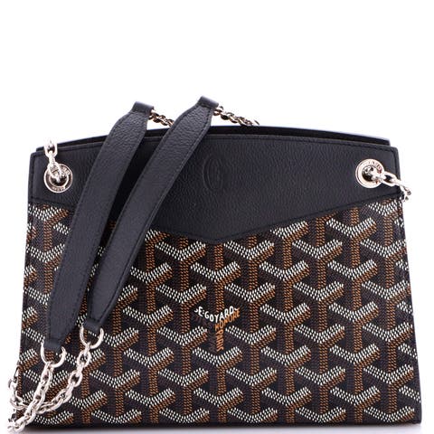 Structured Rouette Chain Shoulder Bag Coated Canvas Mini