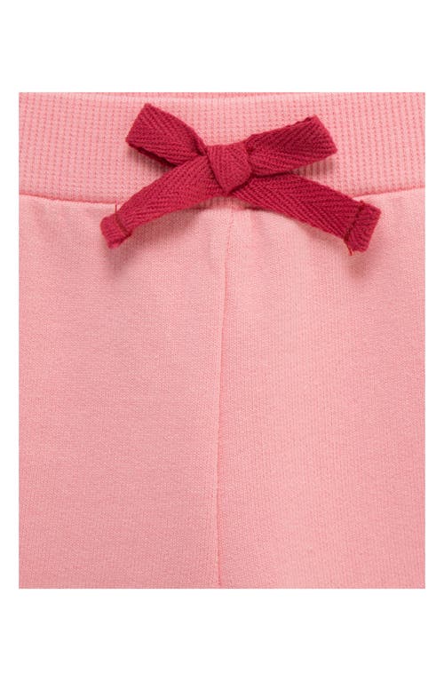 Little Me Hearts Active Ruffle Sweatshirt & Pants Set In Pink