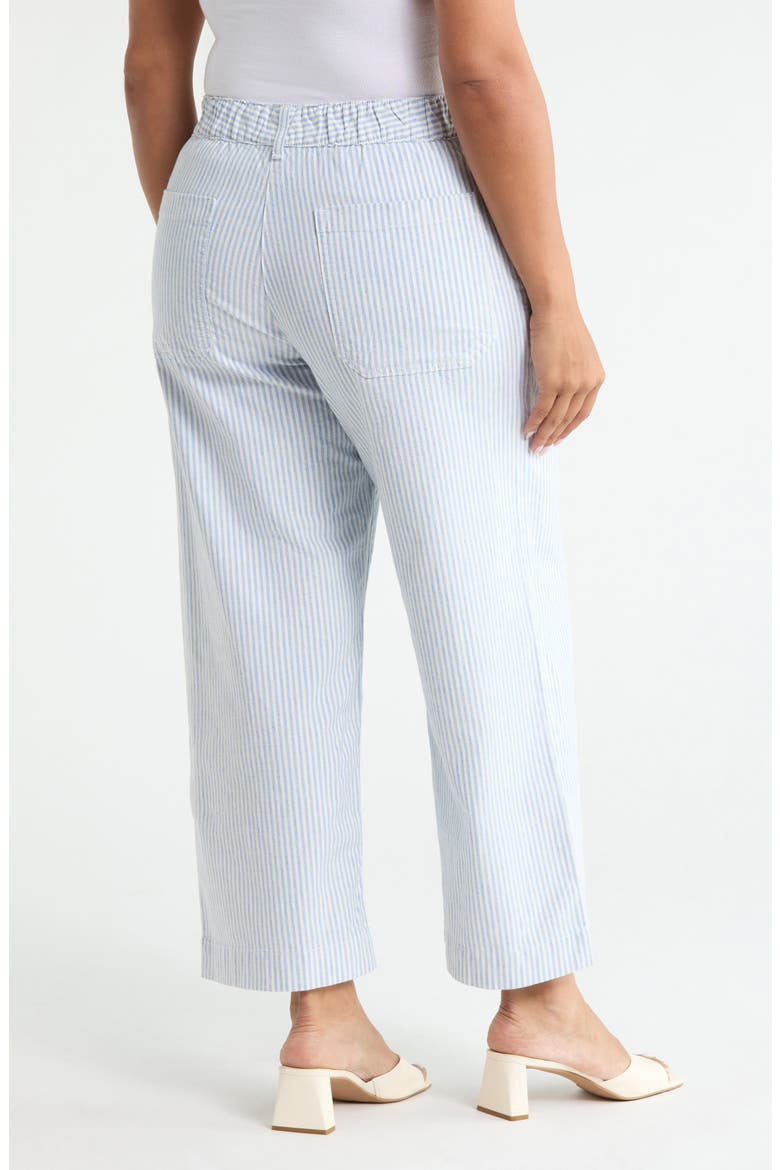 Easy Straight Leg Crop Pants, Alternate, color, IVORY- BLUE JANE STRIPE