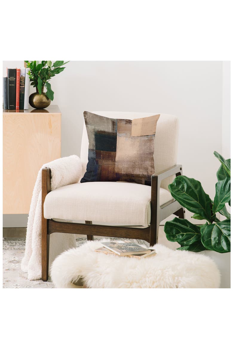 Walnut Throw Pillow, Alternate, color, BROWN