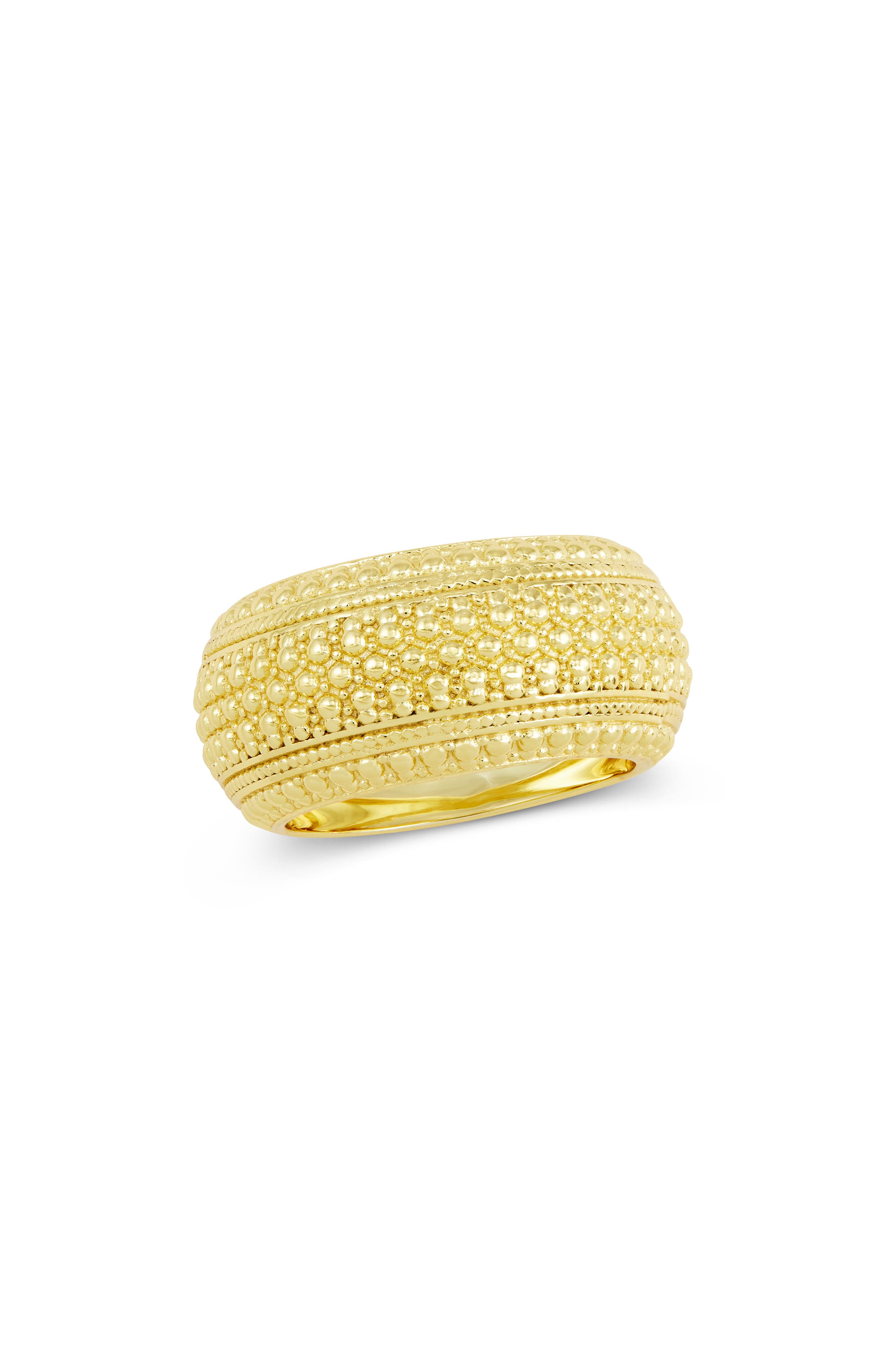 SAVVY CIE JEWELS Balinese Milgrain Wide Band Ring