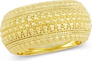 SAVVY CIE JEWELS Balinese Milgrain Wide Band Ring