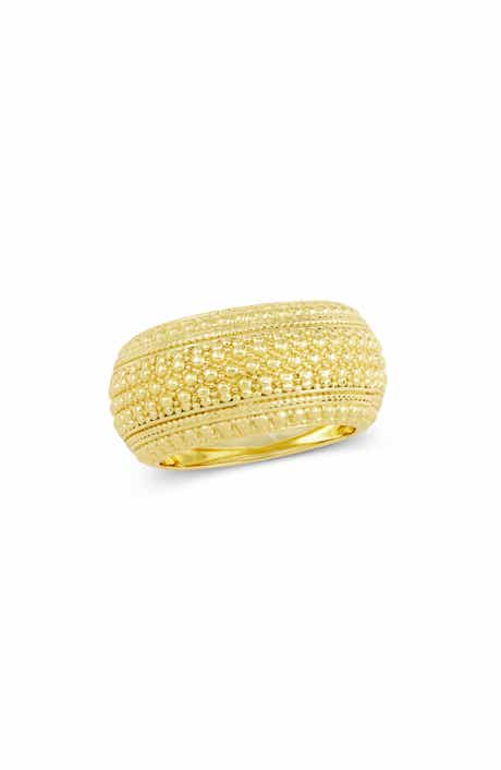 SAVVY CIE JEWELS Balinese Milgrain Wide Band Ring