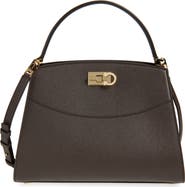 FERRAGAMO Small Studio Box Leather Top Handle Bag